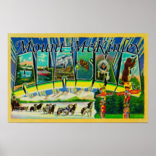 Poster Le mont McKinley, Alaska - grandes scènes de