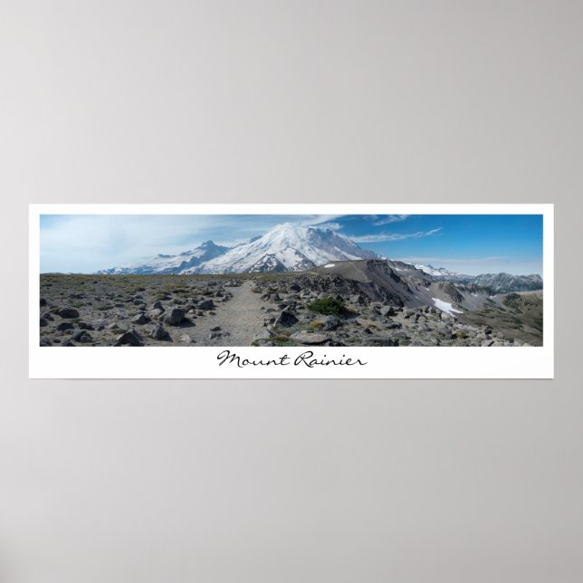 Poster Le Mont Rainier Panorama (Devant)