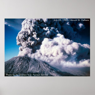 Poster Le Mont St. Helens Lui Frappe Le Haut