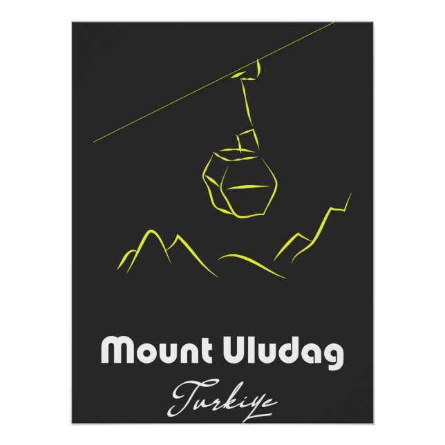 Poster Le mont Uludag Turkiye (Devant)