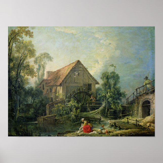 Poster Le moulin, 1751 (Devant)