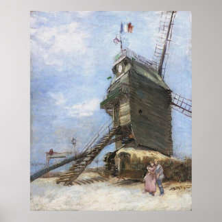 Poster Le Moulin de la Galette par Vincent van Gogh