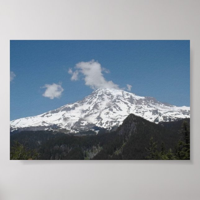 POSTER LE MT MAJESTUEUX. RAINIER (Devant)