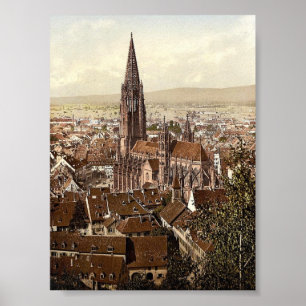Poster Le Munster, Fribourg, Baden, Allemagne magnifique