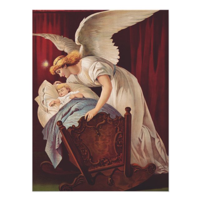 Poster Le murmure d'ange près du berceau (Devant)