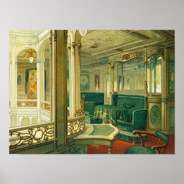 Poster Le navire Patricia, ligne Hambourg-Amérique (Devant)