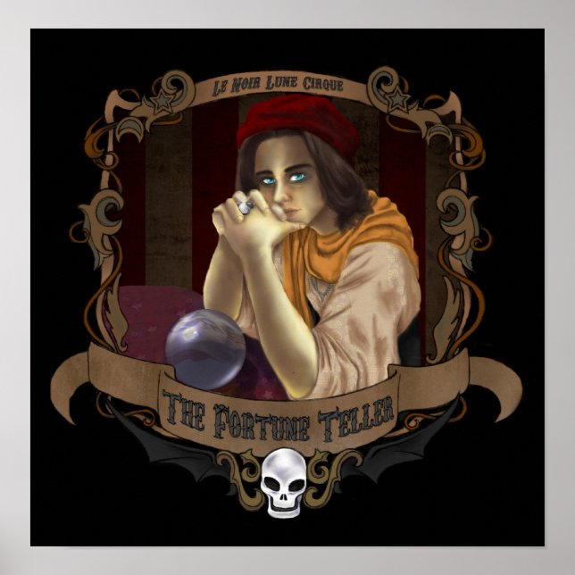 Poster Le Noir Lune Cirque - La Diseuse de Bonne Aventure (Devant)