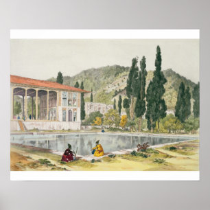 Poster Le palais et les jardins d'Ashref, Perse, plat 80