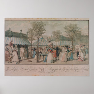 Poster Le Palais Royal Garden Walk, 1787