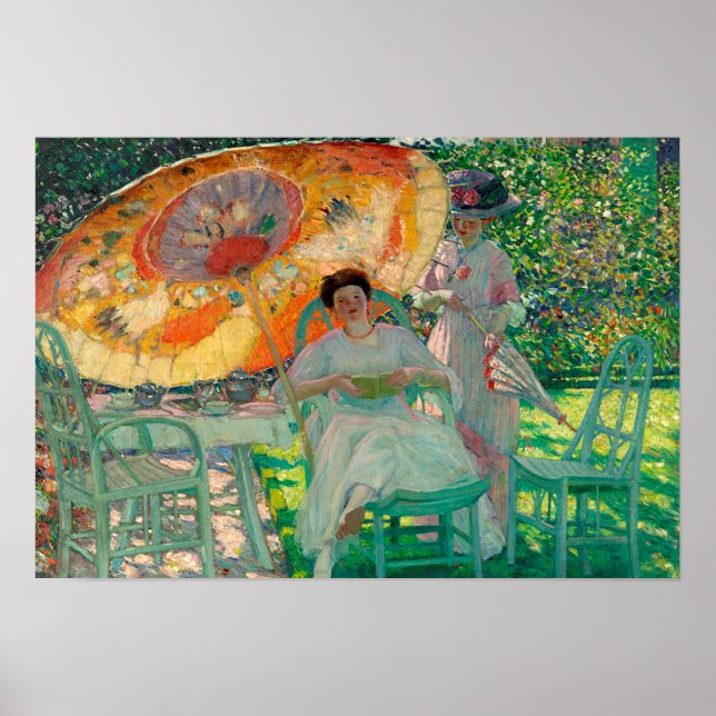 Poster Le Parasol du jardin (Devant)