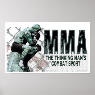 Poster Le penseur de MIXED MARTIAL ART