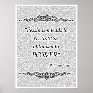 Poster Le pessimisme conduit à la faiblesse - Citation po