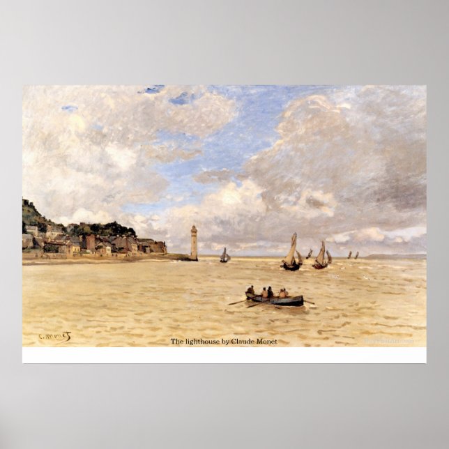 Poster Le phare de Claude Monet (Devant)