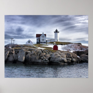 Poster Le phare "Nubble" de Cape Neddick York, Maine