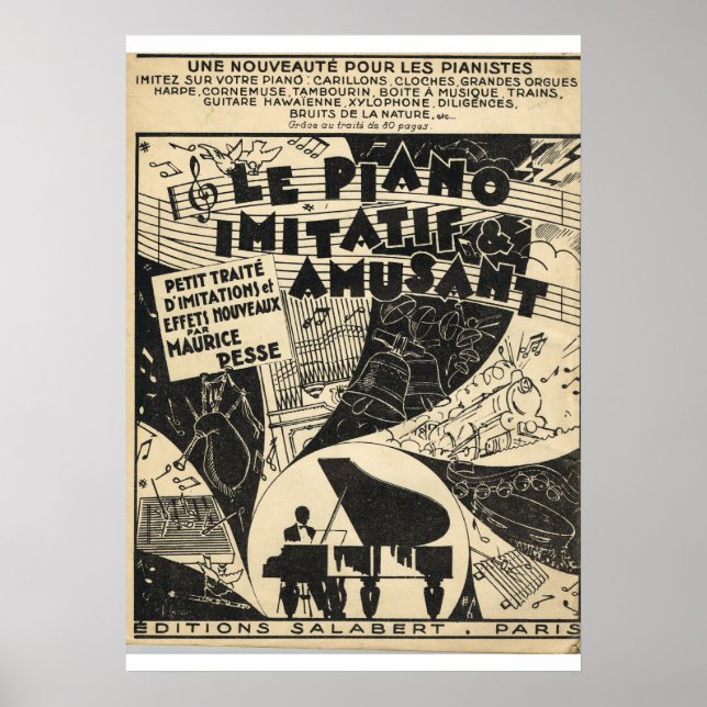 Poster Le Piano imitatif et amusant (Devant)