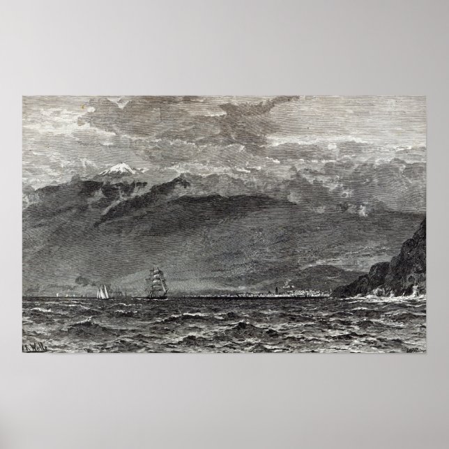 Poster Le pic de Teneriffe, Sante Cruz (Devant)