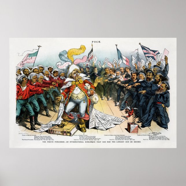 Poster Le Pirate Publisher Center dans Puck 1886 (Devant)
