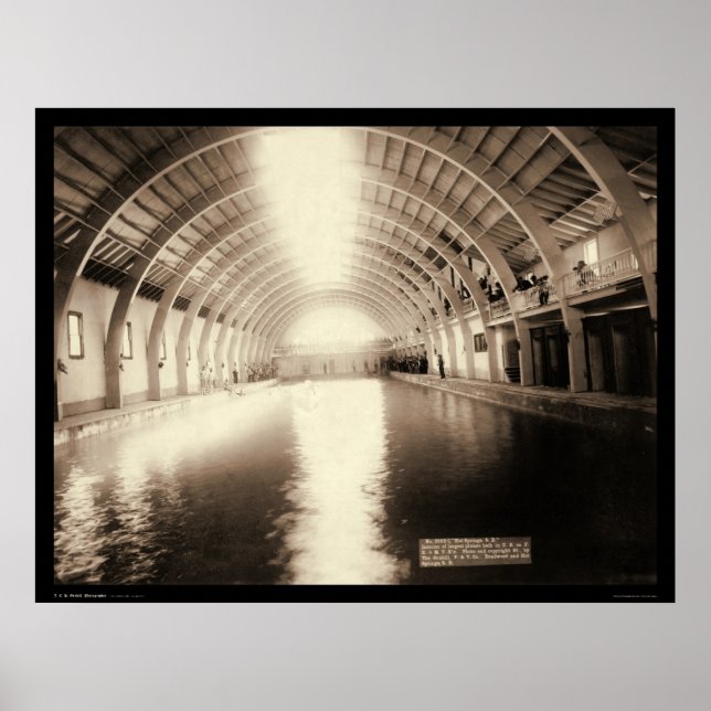 Poster Le plus grand bain à remous dans les sources chaud (Devant)