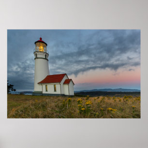 Poster Le plus vieux phare de l'Oregon dans l'état de Cap