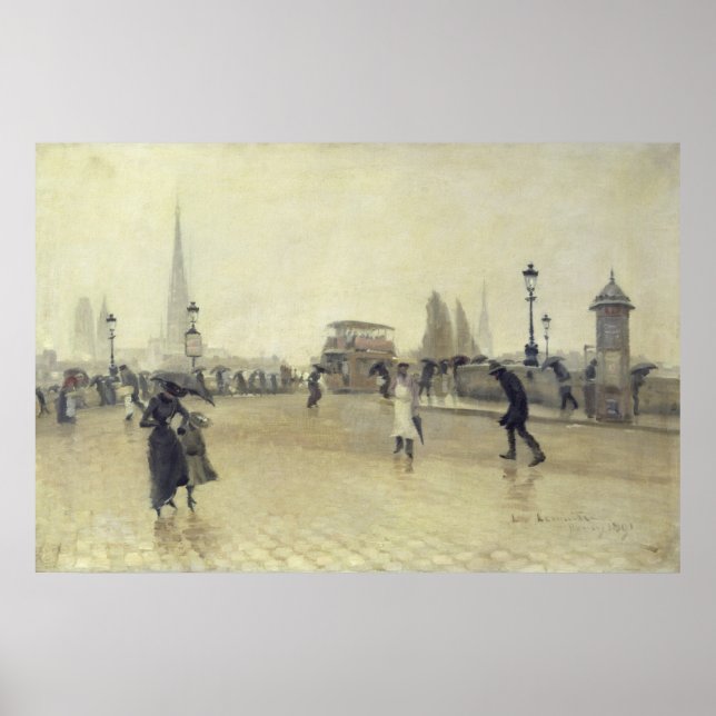 Poster Le Pont Corneille, Rouen, 1891 (Devant)
