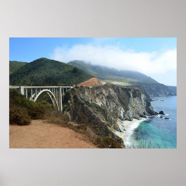 Poster Le pont de Bixby sur la côte de Big Sur en Califor (Devant)