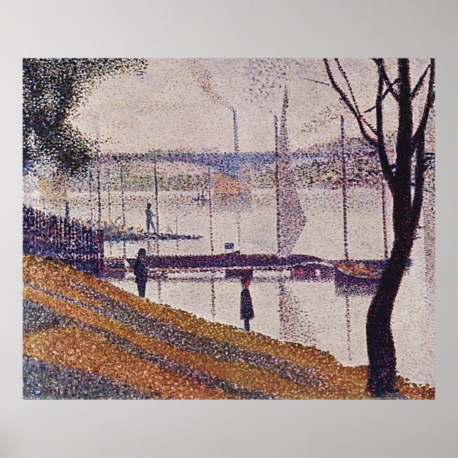 Poster Le pont de Georges Seurat à Courbevoie (1887) (Devant)