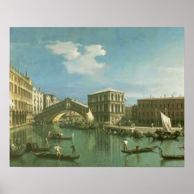 Poster Le pont du Rialto, Venise (Devant)