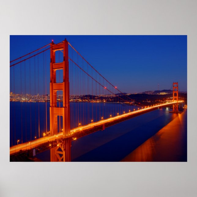 Poster Le pont emblématique avec San Francisco (Devant)