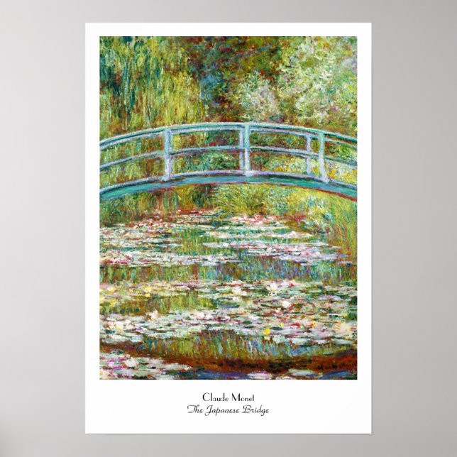 Poster Le pont japonais 1899 Claude Monet (Devant)