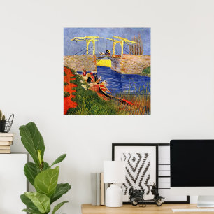 Poster Le pont Langlois à Arles par Vincent van Gogh