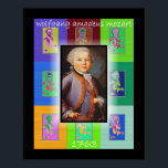 Poster Le Pop Art petit Mozart<br><div class="desc">L'incroyable génie était âgé de douze ans quand ce portrait a été peint. Mozart était un garçon joyeux qui aurait aimé Pop Art</div>