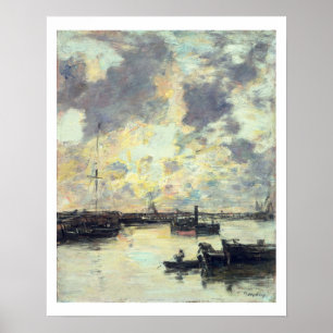 Poster Le port, c.1895 (huile sur le panneau)