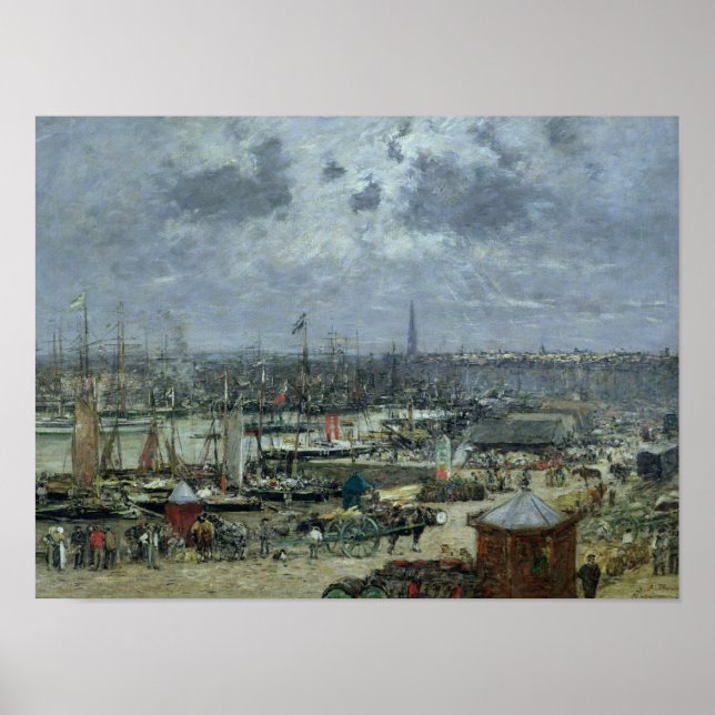Poster Le Port de Bordeaux, 1874 (Devant)