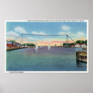 Poster Le port de Rochester et la milice navale NY