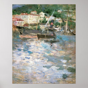 Poster Le Port, Nice par Berthe Morisot, Beaux-Arts Vinta
