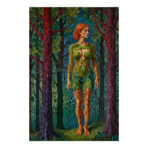 Poster “Le portrait de Viridra” - Veines de la Canopée