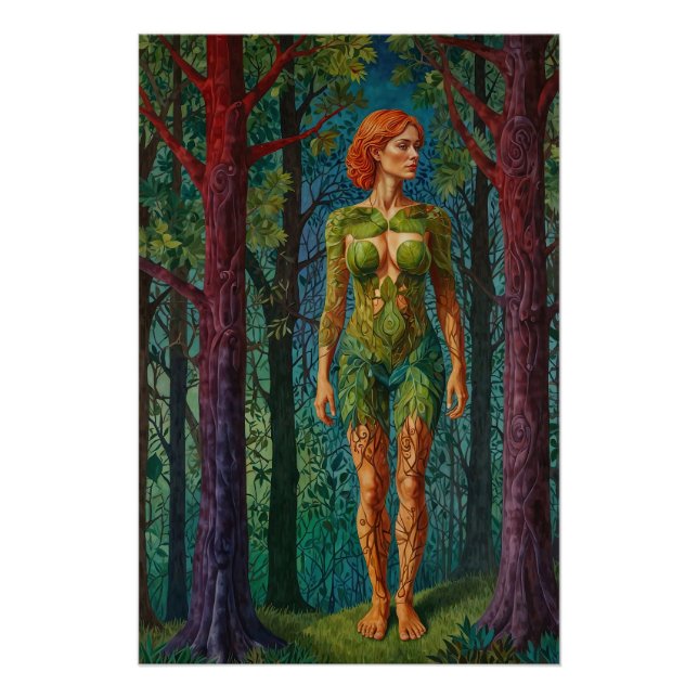 Poster “Le portrait de Viridra” -  Veines de la Canopée   (Devant)