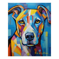 Le Portrait Pitbull Dog 001 - Sable Gabriel