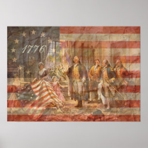 Poster Le premier drapeau américain