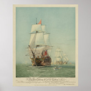 Poster Le premier voyage de la victoire de H.M.S. en 1778