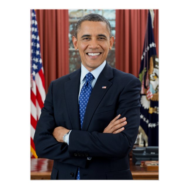 Poster Le président américain Barack Obama brillant (Devant)
