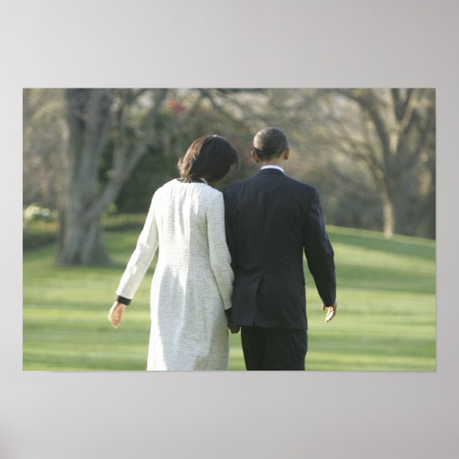 Poster Le président Barack Obama et la première dame Mich (Devant)