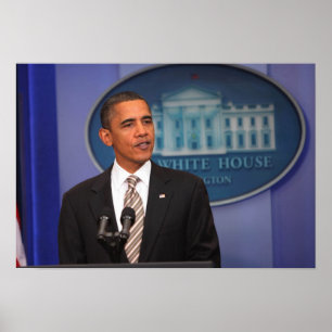 Poster Le président Barack Obama fait une annonce