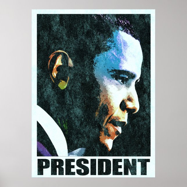 Poster Le président Barack Obama Vintage (Devant)