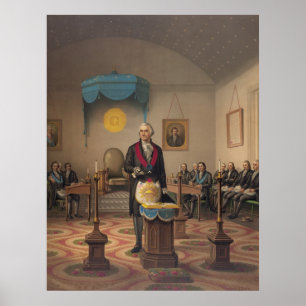 Poster Le président George Washington comme maître mason