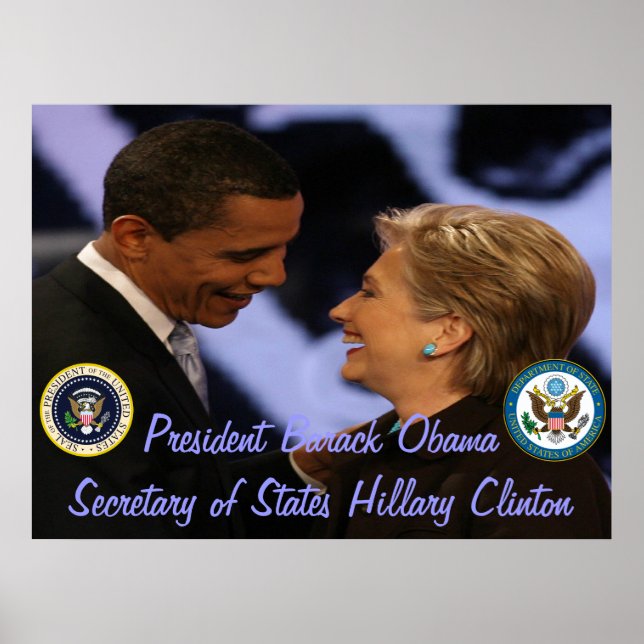 Poster Le président Obama La secrétaire d'État Clinton do (Devant)