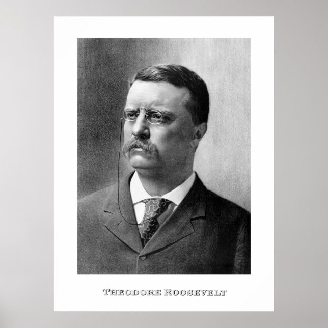 Poster Le président Theodore Roosevelt (Devant)