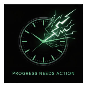 Poster Le progrès nécessite une action