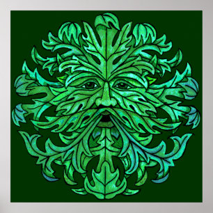 Poster Le regard de l'homme vert