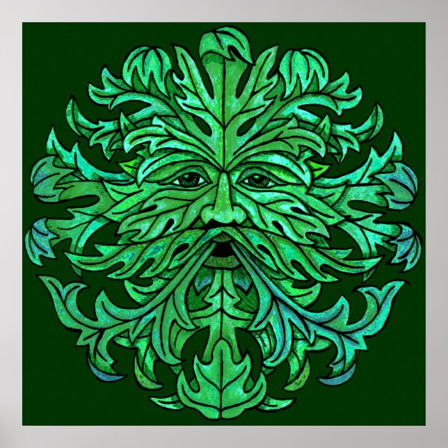 Poster Le regard de l'homme vert (Devant)